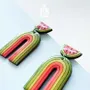 Bijoux - Boucles d'oreilles arc-en-ciel en forme de pastèque - PINTONIK