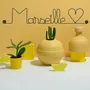 Other wall decoration - Wire Wall Decoration - City -\" Marseille - to be pinned - BIJOUX DE MUR
