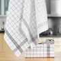 Dish towels - Carreaux Linen-Cotton Tea Towel Noir 55 X 75 - MAISON VIVARAISE - SDE VIVARAISE WINKLER