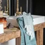 Serviettes de bain - Serviette Invite Zoe Vert de Gris 30 X 50 - MAISON VIVARAISE - SDE VIVARAISE WINKLER