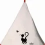 Torchons textile - Essuie Mains Dubout Chat Papillon Ivoire 0 X 60 - MAISON VIVARAISE - SDE VIVARAISE WINKLER