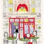 Torchons - Torchon Imprimé Façade bistrot Ecru 48 x 72 - MAISON VIVARAISE - SDE VIVARAISE WINKLER