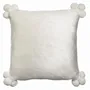 Coussins - Coussin Tender pompons Neige 45 x 45 - MAISON VIVARAISE - SDE VIVARAISE WINKLER