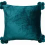Coussins - Coussin Tender pompons Paon 45 x 45 - MAISON VIVARAISE - SDE VIVARAISE WINKLER