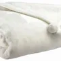 Throw blankets - Tender Pompons Throw Blanket Neige 130 X 170 - MAISON VIVARAISE - SDE VIVARAISE WINKLER