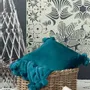 Throw blankets - Tender Pompons Throw Blanket Paon 130 X 170 - MAISON VIVARAISE - SDE VIVARAISE WINKLER
