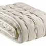 Linge de lit - Jeté uni Elise finition capiton Grège 240 x 260 - MAISON VIVARAISE - SDE VIVARAISE WINKLER