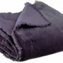 Plaids - Plaid uni Fara Raisin 135 x 200 - MAISON VIVARAISE - SDE VIVARAISE WINKLER