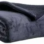 Throw blankets - Michka Throw Blanket Marine 130 X 160 - MAISON VIVARAISE - SDE VIVARAISE WINKLER