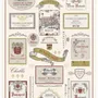 Dish towels - Kitchen Towel Multi Etiquette Bourgogne Ecru 48 X 72 - MAISON VIVARAISE - SDE VIVARAISE WINKLER