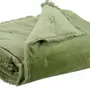 Throw blankets - Plain Fara Throw Olive 135 X 200 - MAISON VIVARAISE - SDE VIVARAISE WINKLER