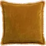 Cushions - Plain Cushion Fara Safran 45 X 45 - MAISON VIVARAISE - SDE VIVARAISE WINKLER