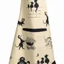 Aprons - Printed kitchen apron Dubout 3 chats Beige 72 X 85 - MAISON VIVARAISE - SDE VIVARAISE WINKLER