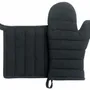 Maniques - Lot gant/manique recyclé Jona Noir 15 x 30 - MAISON VIVARAISE - SDE VIVARAISE WINKLER