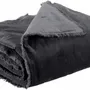 Throw blankets - Plain Fara Throw Caviar 135 X 200 - MAISON VIVARAISE - SDE VIVARAISE WINKLER