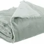 Linge de lit - Jeté uni Fara Titane 260 x 260 - MAISON VIVARAISE - SDE VIVARAISE WINKLER