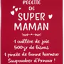 Torchons - Torchon Message Super Maman Rouge 50 x 70 - MAISON VIVARAISE - SDE VIVARAISE WINKLER