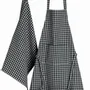 Aprons - Recycled Kitchen Apron Billie Noir/Gris 80 X 85 - MAISON VIVARAISE - SDE VIVARAISE WINKLER