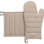 Potholders - Recycled Oven Mitt and Pot Holder Jona Naturel 15 X 30 - MAISON VIVARAISE - SDE VIVARAISE WINKLER