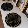 Placemats - Felt Placemat Raini Noir/Argent Diameter 40 - MAISON VIVARAISE - SDE VIVARAISE WINKLER