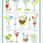 Dish towels - Cocktails tea towel Assortis 50 X 70 - MAISON VIVARAISE - SDE VIVARAISE WINKLER