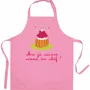 Tabliers de cuisine - Tablier de cuisine enfant Je cuisine comme un chef recyclé Rose 52 x 63 - MAISON VIVARAISE - SDE VIVARAISE WINKLER