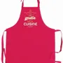 Tabliers de cuisine - Tablier de cuisine Peps recylé Le gratin avec poche Rose 90 x 72 - MAISON VIVARAISE - SDE VIVARAISE WINKLER