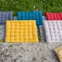 Chairs - Recycled Chair Cushion 36 Points Zea Paon 38 X 38 X 3 - MAISON VIVARAISE - SDE VIVARAISE WINKLER