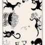 Dish towels - Dubout Chats farandole Tea Towel Écru 48 X 72 - MAISON VIVARAISE - SDE VIVARAISE WINKLER
