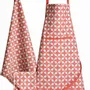 Dish towels - Recycled Tea Towel Fatou Corail 50 X 70 - MAISON VIVARAISE - SDE VIVARAISE WINKLER