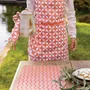 Dish towels - Recycled Tea Towel Fatou Corail 50 X 70 - MAISON VIVARAISE - SDE VIVARAISE WINKLER