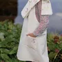 Aprons - Recycled Gardenia kitchen apron Écru 110 X 80 - MAISON VIVARAISE - SDE VIVARAISE WINKLER