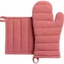Potholders - Set of Glove+Potholder Jona Recycled Bois De Rose 15 X 30 - MAISON VIVARAISE - SDE VIVARAISE WINKLER