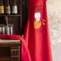 Aprons - Recycled kitchen apron Shadoks C'est moi le chef Rouge 72 X 90 - MAISON VIVARAISE - SDE VIVARAISE WINKLER