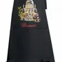 Aprons - Recycled kitchen apron with pocket Montmartre Noir 85 X 72 - MAISON VIVARAISE - SDE VIVARAISE WINKLER