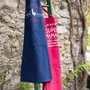 Aprons - Recycled ""Papa poule"" Kitchen Apron Indigo 72 X 90 - MAISON VIVARAISE - SDE VIVARAISE WINKLER