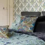 Fabric cushions - Embroidered Cushion Ariane Pétrole 45 X 45 - MAISON VIVARAISE - SDE VIVARAISE WINKLER