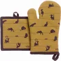 Potholders - Set of kitchen glove/pot holder Dubout Partition de chats Cannelle 18 X 28 - MAISON VIVARAISE - SDE VIVARAISE WINKLER