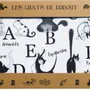 Table cloths - Set of 4 Dubout Abécédaire Placemats Noir/Blanc 30 X 45 - MAISON VIVARAISE - SDE VIVARAISE WINKLER