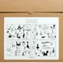 Table cloths - Set of 4 Dubout Abécédaire Placemats Noir/Blanc 30 X 45 - MAISON VIVARAISE - SDE VIVARAISE WINKLER
