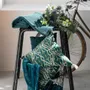 Cushions - Recycled Cushion Maia Pétrole 45 X 45 - MAISON VIVARAISE - SDE VIVARAISE WINKLER