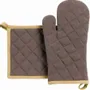 Maniques - Lot gant de cuisine/manique recyclé Grace Café 15 x 32 - MAISON VIVARAISE - SDE VIVARAISE WINKLER