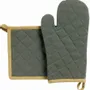 Maniques - Lot gant de cuisine/manique recyclé Grace Forêt 15 x 32 - MAISON VIVARAISE - SDE VIVARAISE WINKLER