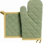 Maniques - Lot gant de cuisine/manique recyclé Grace Matcha 15 x 32 - MAISON VIVARAISE - SDE VIVARAISE WINKLER