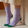Chaussettes - Chaussettes Yvette Lilas 42/45 - LA CERISE SUR LE GATEAU