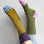 Socks - Yvette Socks Olive 39/41 - LA CERISE SUR LE GATEAU