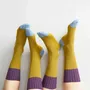 Chaussettes - Chaussettes Yvette Savora Jaune 39/41 - LA CERISE SUR LE GATEAU