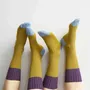 Chaussettes - Chaussettes Yvette Savora Jaune 42/45 - LA CERISE SUR LE GATEAU