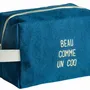 Clutches - Cube pouch Beau orage Bleu L 22 X 14 X 10,5 - LA CERISE SUR LE GATEAU