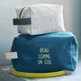 Clutches - Cube pouch Beau orage Bleu L 22 X 14 X 10,5 - LA CERISE SUR LE GATEAU